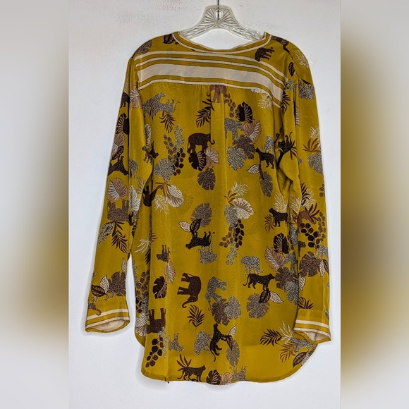 RARE!! Johnny Was • Taly Astrid Silk Tunic Blouse in Safari Jungle  Animal Print - Picture 8 of 10
